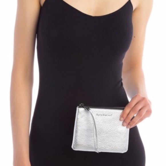 Aimee Kestenberg Silver Dubai Leather Phrase Pouch - Picture 1 of 7